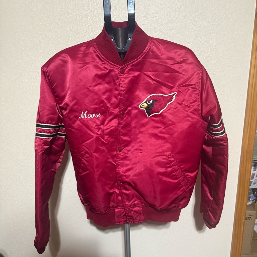 Vintage Starter Arizona Cardinals Satin Bomber Jacket NFL‎ Size Large